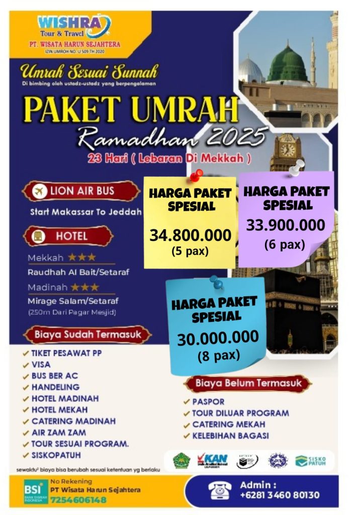 Wishra 23 hari Ramadhan 2025